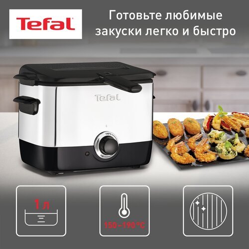 Фритюрница Tefal FF 2200 Minifryer черный/хром
