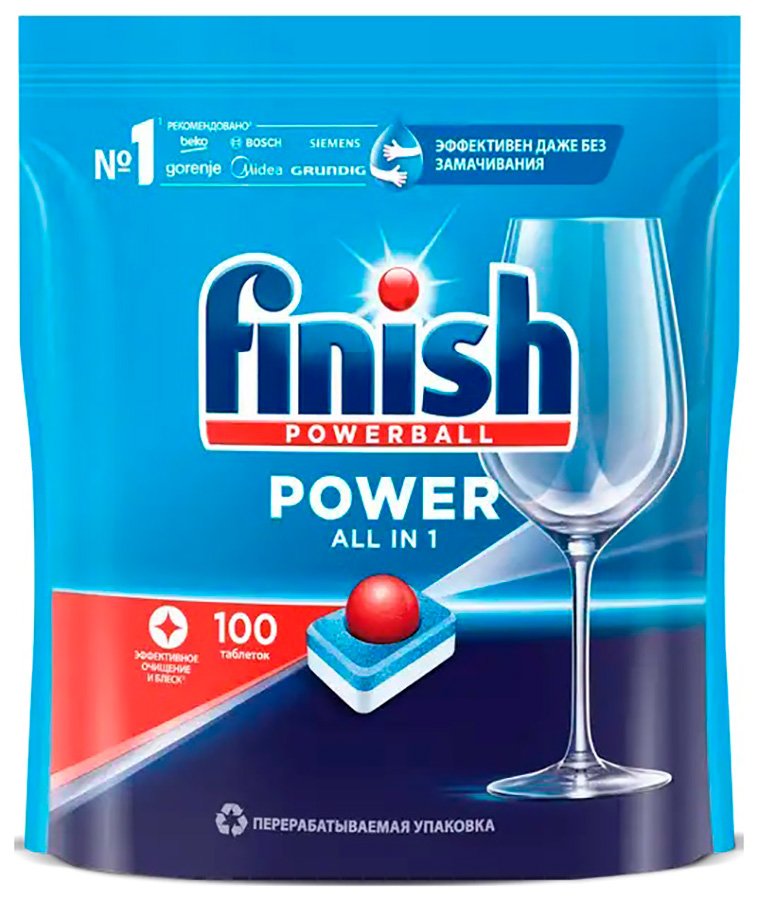 Таблетки для посудомоечных машин FINISH Power 100 таблеток (43098)