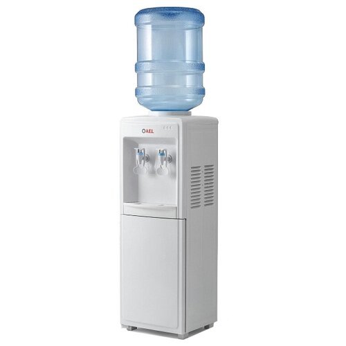 Кулер водонагреватель без охлаждения, AEL LK-718c, напольный, шкафчик 9 литров, 2 крана, белый, 00212
