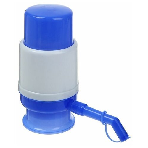 Помпа для воды Luazon, механическая, малая, под бутыль от 11 до 19 л, голубая