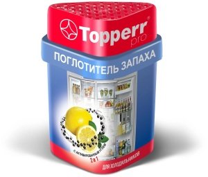 Поглотитель запаха 'Лимон/уголь' для холодильников Topperr 3116