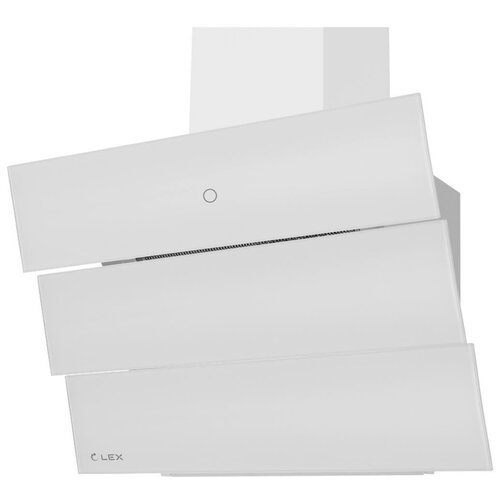 Наклонная вытяжка LEX Rio GS 600, цвет корпуса белый , цвет окантовки/панели белый