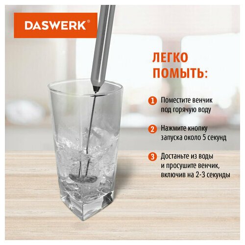 Капучинатор/вспениватель молока электрический из нержавеющей стали, DASWERK, 456177